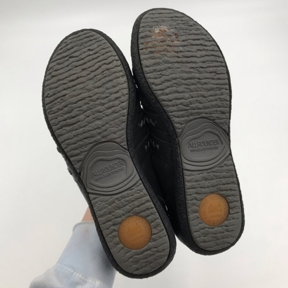 Allrounders by Mephisto Galina Black Leather Fisherman Sandals Size 7.5 - Picture 8 of 9